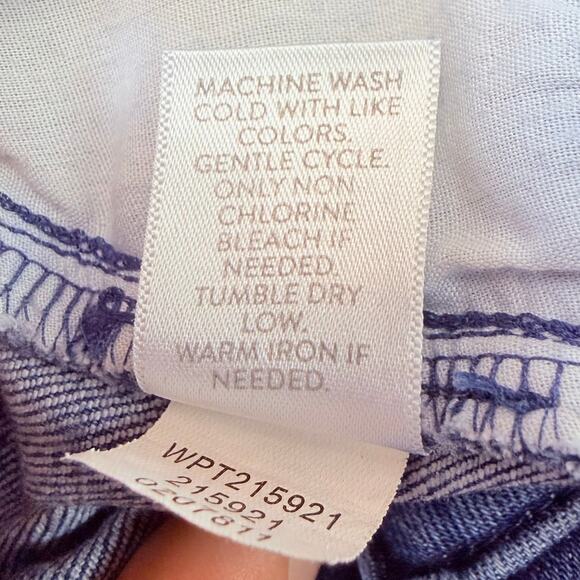 J.Jill Women's High Rise Straight Leg Blue Denim Jeans Size 18 Cuffed Cotton - Picture 8 of 11